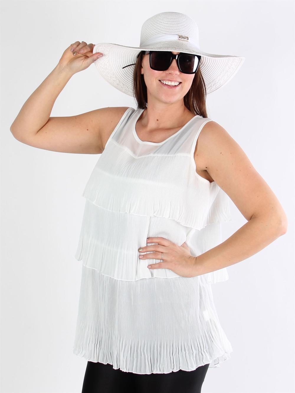 Lagos - Svart blus med plissering i lager på lager